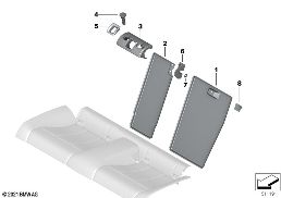 SEAT, REAR, SEAT TRIM COVERS diagram for BMW 2 Series G42 218i