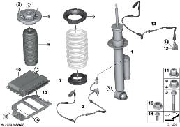 STRUT, REAR / VDC / CONTROL MODULE