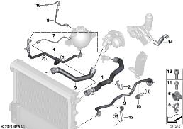 Flessibili refrigerante sist. raffr. diagram for BMW X3 G01 LCI 20dX