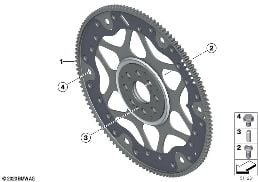FLYWHEEL AUTOMATIC diagram for BMW 3 Series G20 Sedan 320dX
