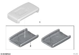 Kit reequip., verso da chave cor de pele diagram for BMW Rolls-Royce Cullinan RR31 Cullinan