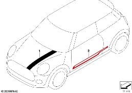 Paski ozdobne diagram for BMW MINI F56 One