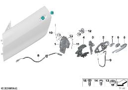 Sistema de cierre puerta del. diagram for BMW 4 Series G23 Convertible M440iX