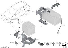BATTERY, SURFACE-MOUNTED PARTS diagram for BMW X3 G08 30iX