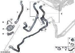 COOLING WATER HOSES diagram for BMW X7 G07 40dX