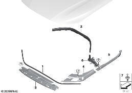 HOOD SEALS diagram for BMW 4 Series G22 Coupé M440dX