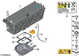 Συσσωρευτής υψηλής τάσης diagram for BMW 5 Series F10 LCI Hybrid 5
