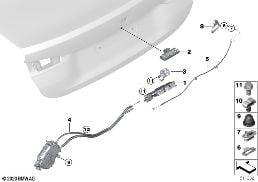 TAILGATE CLOSING SYSTEM diagram for BMW 4 Series G22 Coupé M440dX
