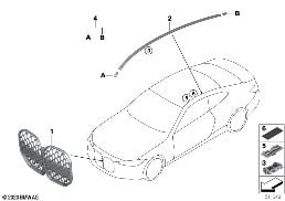 EXTERIOR TRIM / GRILL diagram for BMW 4 Series G22 Coupé LCI M440dX