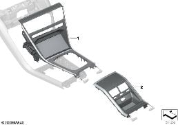 INDIVIDUAL DECORATIVE TRIM, CENTER CONS. diagram for BMW 8 Series F91 M8 Convertible M8