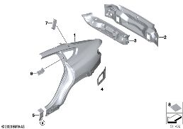 SIDE PANEL/TAIL TRIM diagram for BMW X6 M F96 X6 M