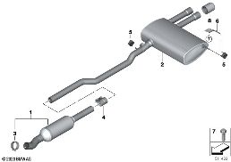 EXHAUST SYSTEM, REAR
