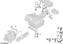 Kab.ukost.ekvipoten.vys.nap.kon. diagram for BMW 2 Series F45 Active Tourer LCI 225xe