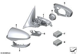 M OUTSIDE MIRROR diagram for BMW 6 Series F06 Gran Coupé LCI M6