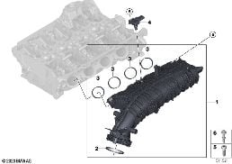 INTAKE MANIFOLD SYSTEM diagram for BMW 3 Series G20 Sedan 320i