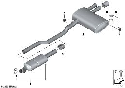 EXHAUST SYSTEM, REAR