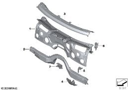 SPLASH WALL PARTS diagram for BMW X4 G02 30dX
