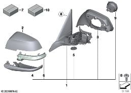OUTSIDE MIRROR diagram for BMW 2 Series F22 228i