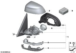 EXTERIOR MIRROR (S760A) diagram for BMW X4 F26 28iX