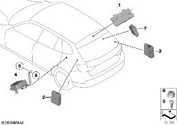 Elementy pojedyncze anteny zbiorczej diagram for BMW X1 E84 20d
