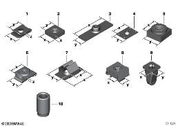 Mechaniczne elementy połączeniowe diagram for BMW 7 Series E65 745i