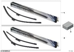 BMW WIPER BLADES WATERBLADE diagram for BMW 3 Series G20 Sedan 320i