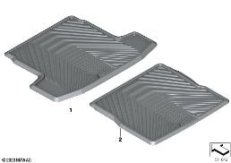 FITTED LUGGAGE COMPARTMENT MAT diagram for BMW 3 Series G21 Touring M340dX