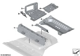 MOUNTING PARTS FOR TRUNK FLOOR PANEL