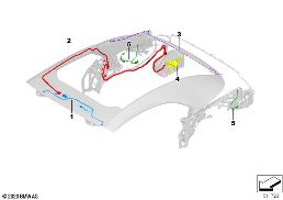 Capote - faisceau de câbles diagram for BMW 4 Series G23 Cabriolet LCI M440iX