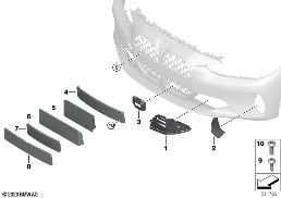 F モール トリム パネル diagram for BMW 4 Series G23 カブリオレ LCI 420i