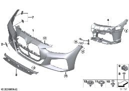 Revestimiento M delantero diagram for BMW 4 Series G23 Convertible M440iX