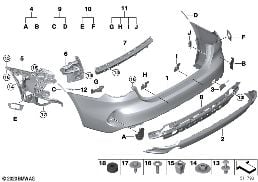 R トリム パネル diagram for BMW 4 Series G23 カブリオレ LCI 420i