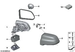 Buitenspiegels diagram for BMW Rolls-Royce Cullinan RR31 Cullinan