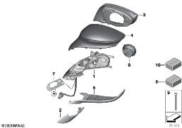 OUTSIDE MIRROR diagram for BMW i8 I12 i8