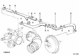 VACUUM CONTROL - ENGINE diagram for BMW 3 Series E30 325e