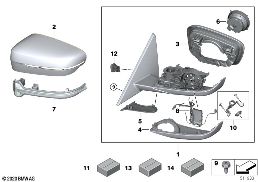 Retrovisor exterior (S760A) diagram for BMW 4 Series G23 Convertible M440iX