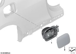 Volet de remplissage de réservoir diagram for BMW 4 Series G23 Cabriolet LCI M440iX