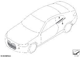 Adornos exteriores / listón de adorno diagram for BMW 4 Series G23 Convertible M440iX