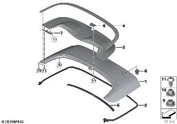 Clapet de capote diagram for BMW 4 Series G23 Cabriolet LCI M440iX