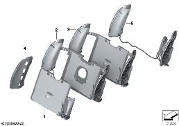 Siège avant fonctions de confort diagram for BMW 4 Series G23 Cabriolet LCI M440iX