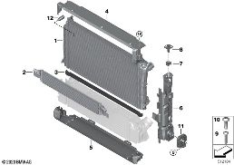 COOLANT RADIATOR MOUNTING HARDWARE diagram for BMW 4 Series G22 Coupé 430dX