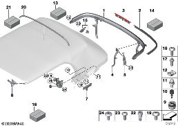 FOLDING TOP MOUNTING PARTS