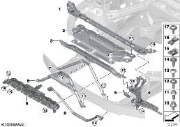 Pared anterior diagram for BMW 4 Series G23 Convertible M440iX