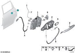 CLOSING SYSTEM, DOOR, REAR