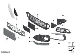 M TRIM DECOR ELEMENTS, FRONT diagram for BMW 2 Series F22 228i
