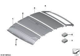 Capote arceau de pavillon intégré diagram for BMW 4 Series G23 Cabriolet LCI M440iX