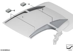 Capote revêtement de ciel de pav.latéral diagram for BMW 4 Series G23 Cabriolet LCI M440iX