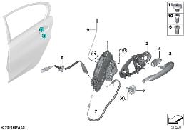 CLOSING SYSTEM, DOOR, REAR diagram for BMW 3 Series G21 Touring LCI 320d