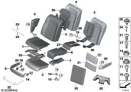 Fot. tyl., tapic. i poszycie, fot. komf. diagram for BMW Rolls-Royce Ghost RR21 Ghost