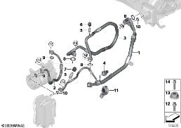 COOLANT LINES diagram for BMW 4 Series G82 M4 Coupé M4